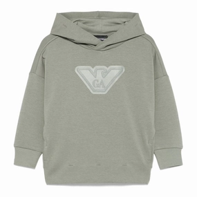 Transitional Weather Piece Quick Access Hidden Pockets Emporio Armani Junior Eagle Logo Hooded Jacket