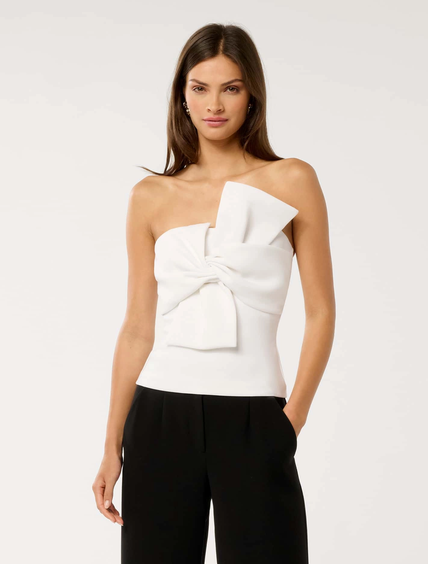 No Iron Fabric Violetta Twist Crepe Top