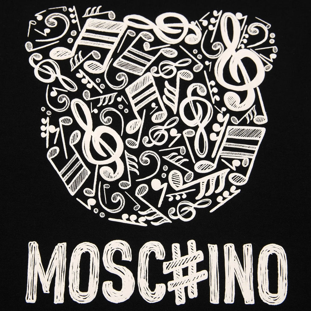Moschino Kids Teddy Logo Sweatshirt Recycled Polyester Fabric Fray Resistant Edges