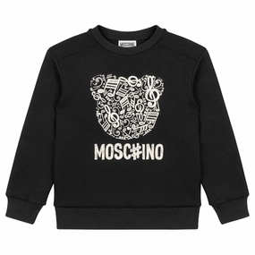 Moschino Kids Teddy Logo Sweatshirt Oversized Silhouette Relaxed Silhouette