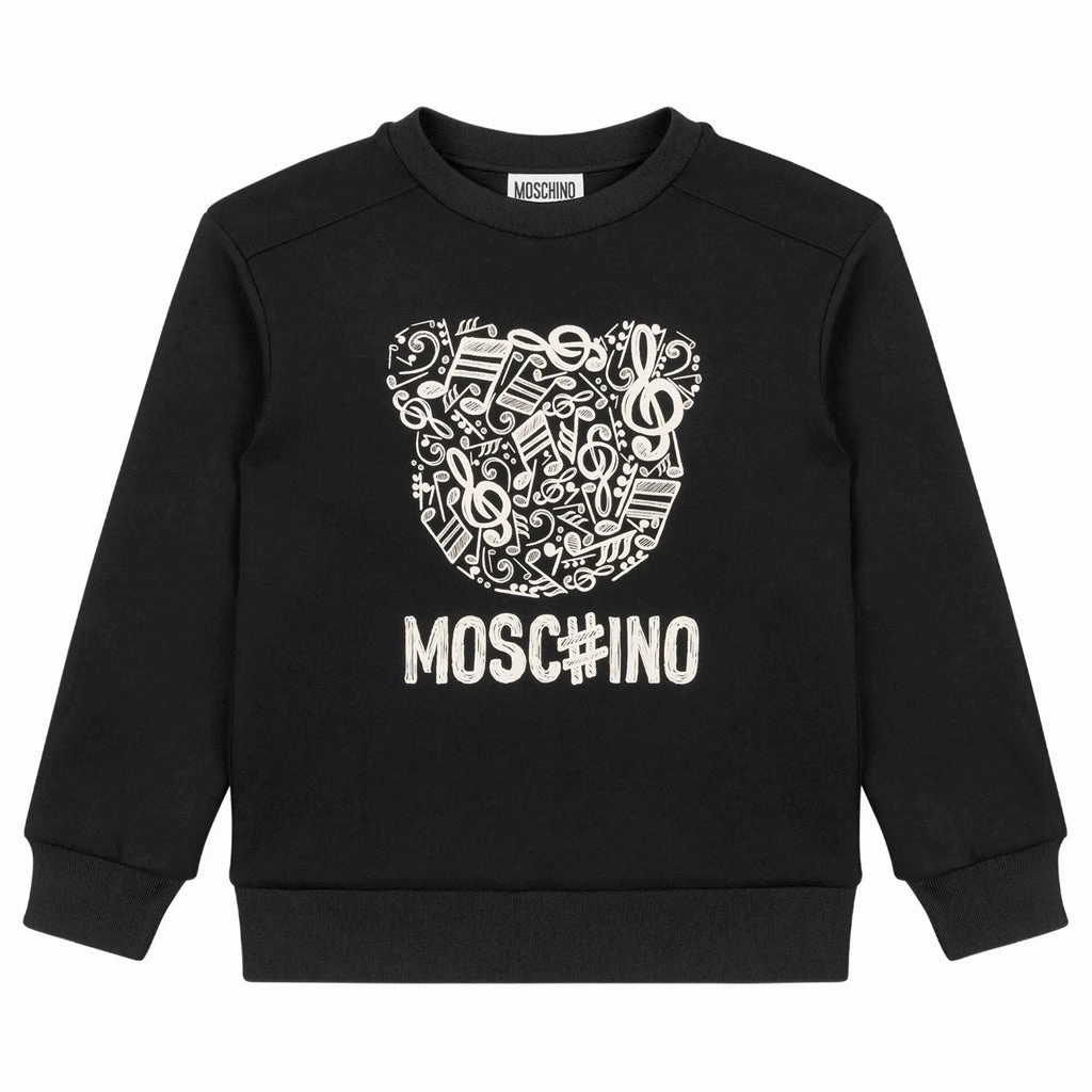 Moschino Kids Teddy Logo Sweatshirt Oversized Silhouette Relaxed Silhouette