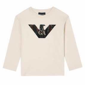 Stylish and Relaxed Emporio Armani Junior Logo T-shirt