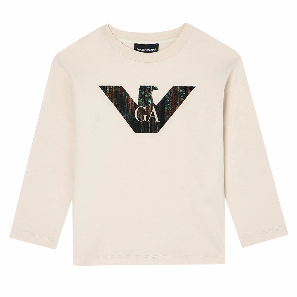 Stylish and Relaxed Emporio Armani Junior Logo T-shirt