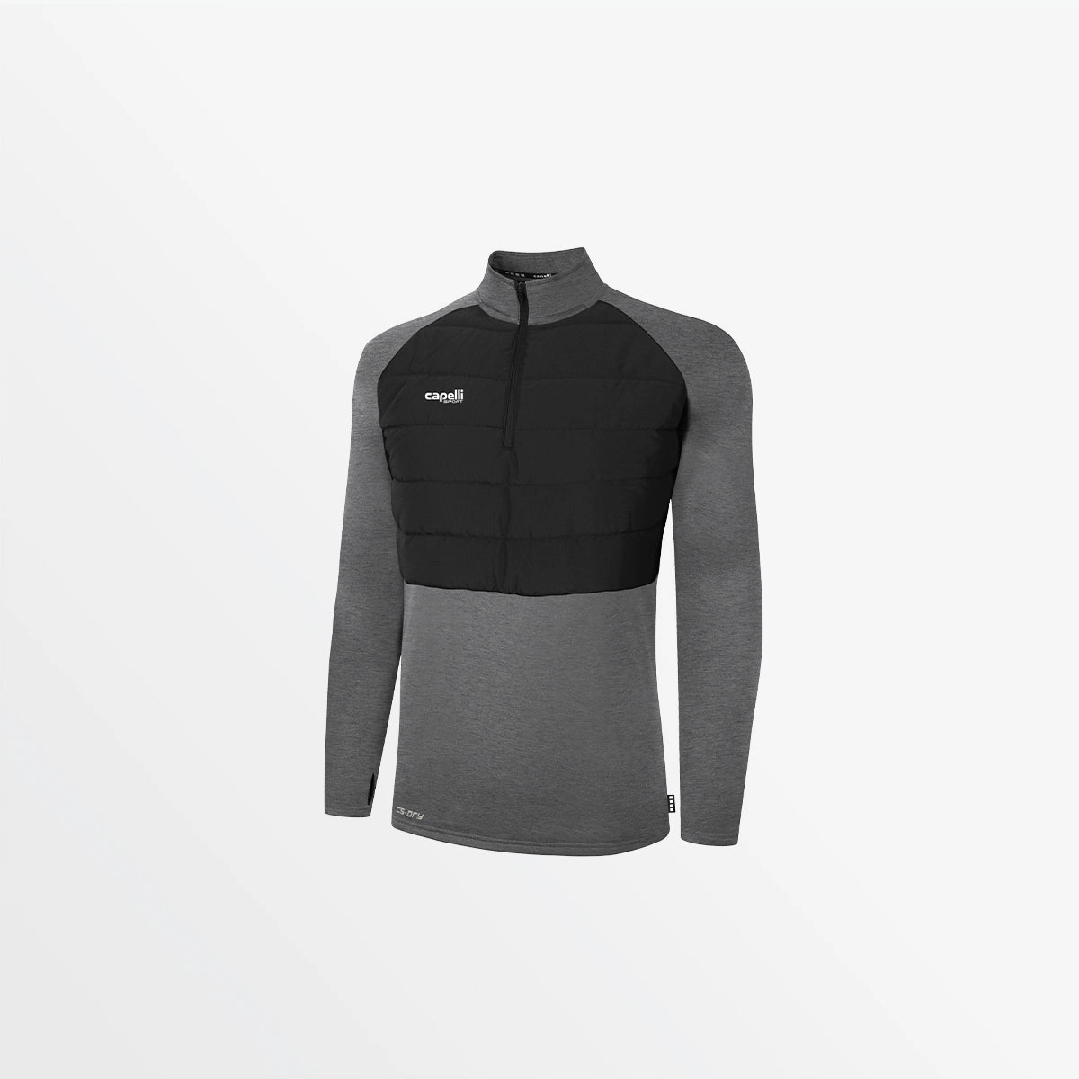 WOMEN'S BASICS THERMA FLEECE WOVEN FRONT 1/4 ZIP Light Reflective Printing Elastic Edge Binding