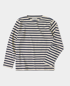 Active Outfit Style Simple and Relaxed Breton Stripe Long Sleeve T-Shirt