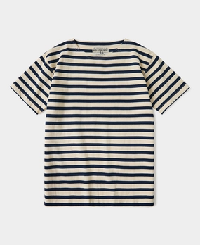 Breton Stripe T-Shirt - Apricot/Navy Unisex versatility UV resistant