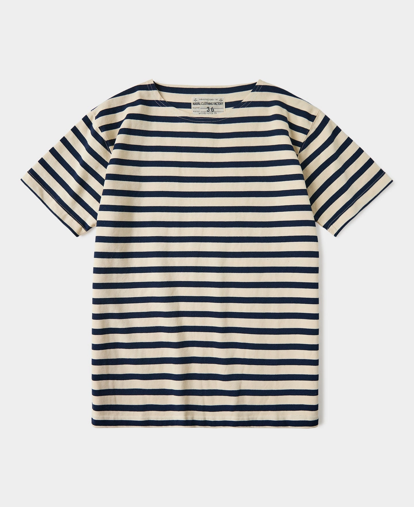 Breton Stripe T-Shirt - Apricot/Navy Soft Waistband