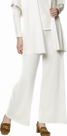 SoftLining Briana Wide-Leg Milano-Knit Pants - Winter White