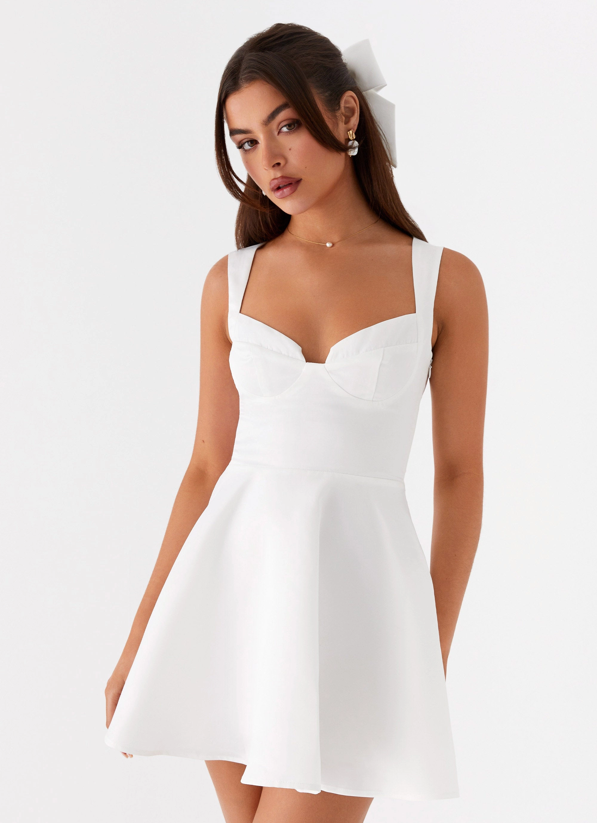Candice Mini Dress - White understated look Light and Breezy