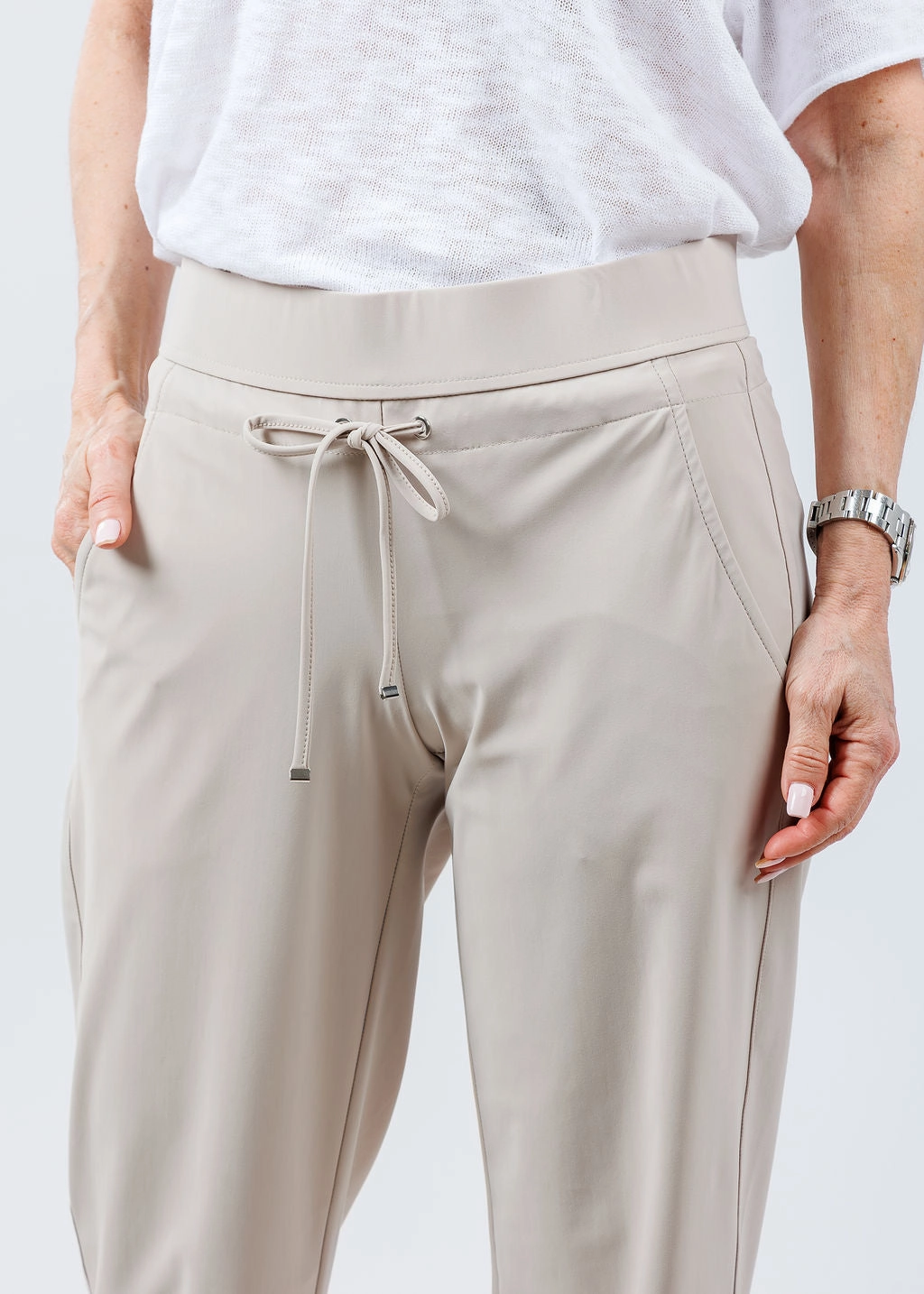 MachineWashableFabric Candice Straight Pants - Kalk