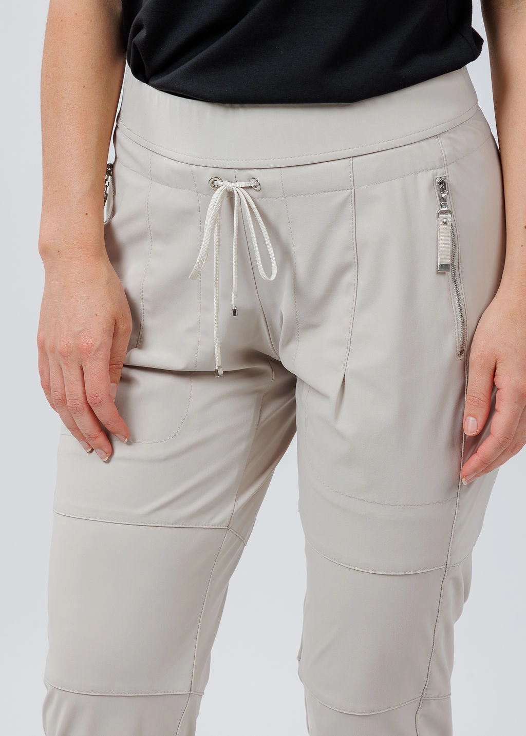 Back pockets Anti Static Fabric Candy Pants - Kalk