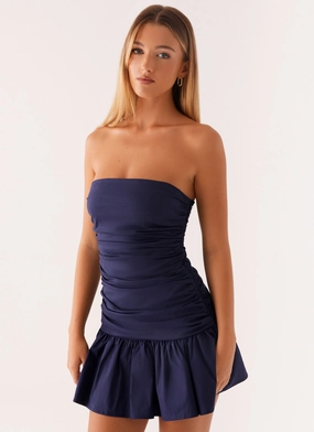 Sustainable-Lining Carmel Mini Dress - Navy