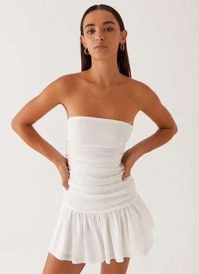 Carmel Mini Dress - White Basic Shape
