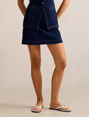 Cassie Denim Skirt Versatile Layering Piece