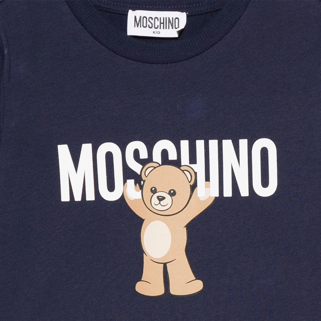 Trendy Look FunctionalPockets Moschino Kids Teddy Logo T-shirt
