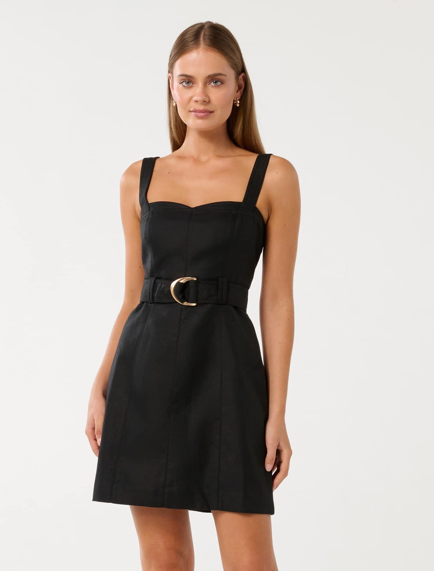 Light Mood Leonora Top Stitch Column Mini Dress