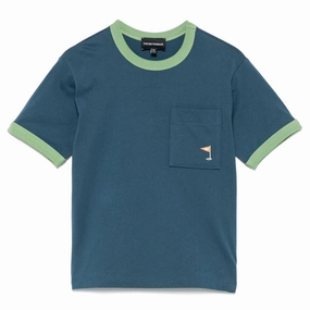 Emporio Armani Junior Graphic Print T-shirt EcoFriendly Dye Long Sleeve