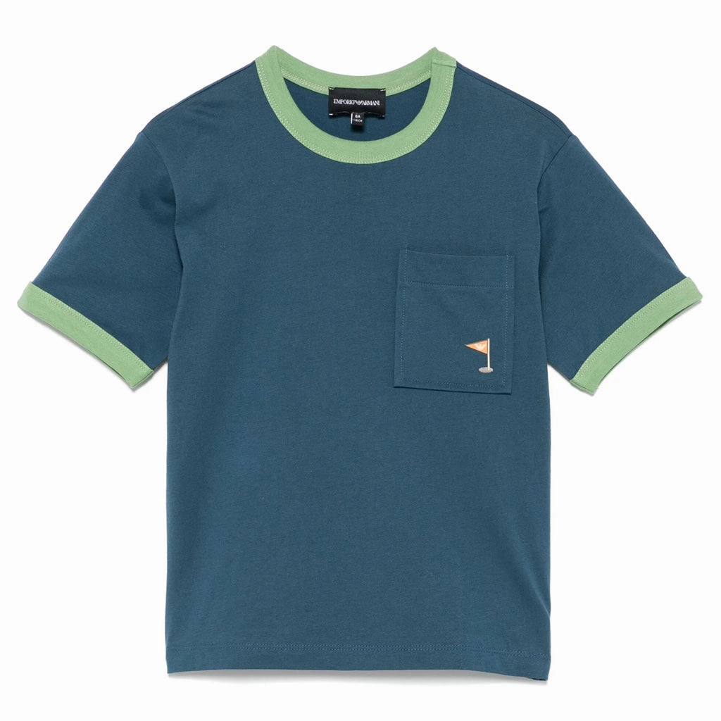 Emporio Armani Junior Graphic Print T-shirt EcoFriendly Dye Long Sleeve