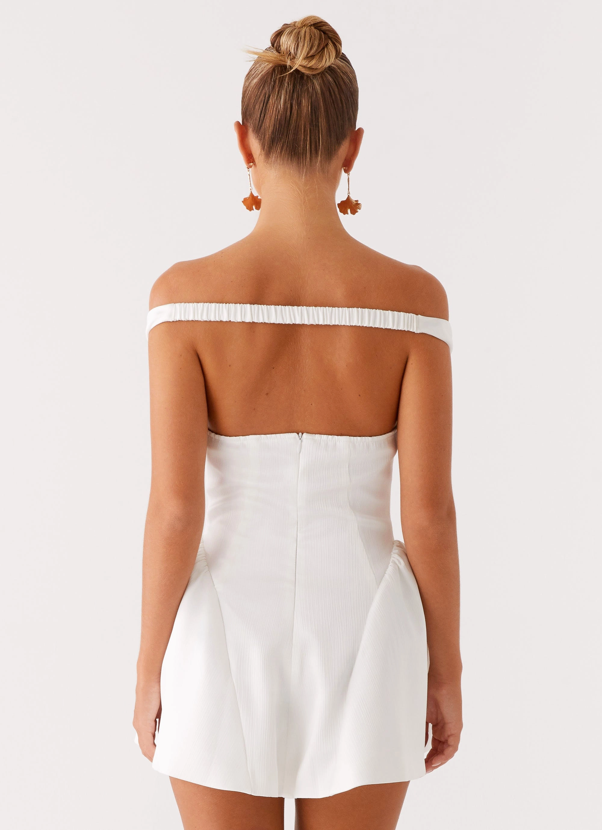 Cavella Mini Dress - White Padded-Bust Travel Staple