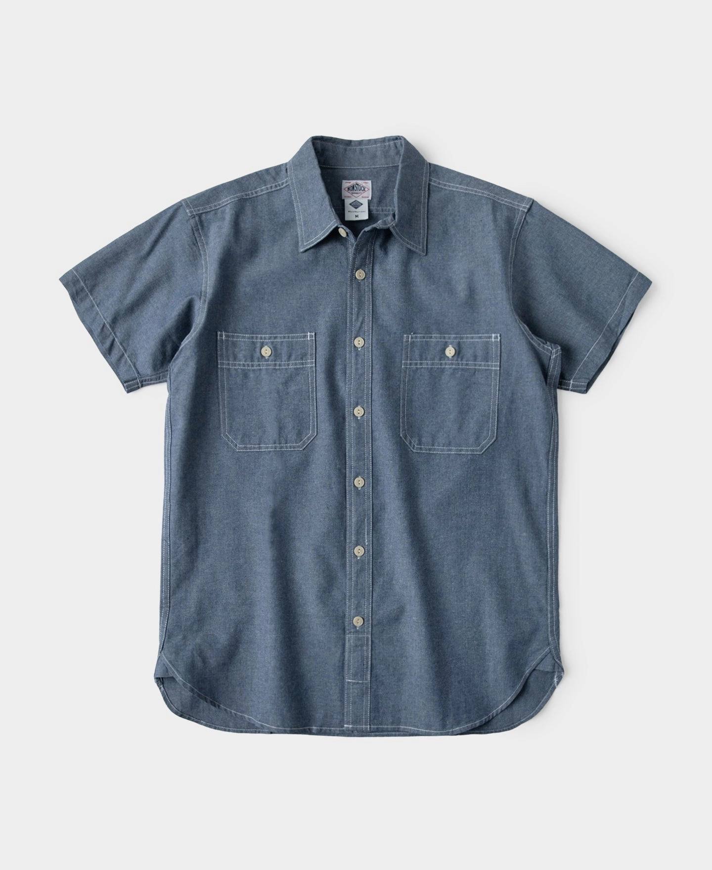 Unique Design Dynamic Design Chambray Short Sleeve Work Shirt