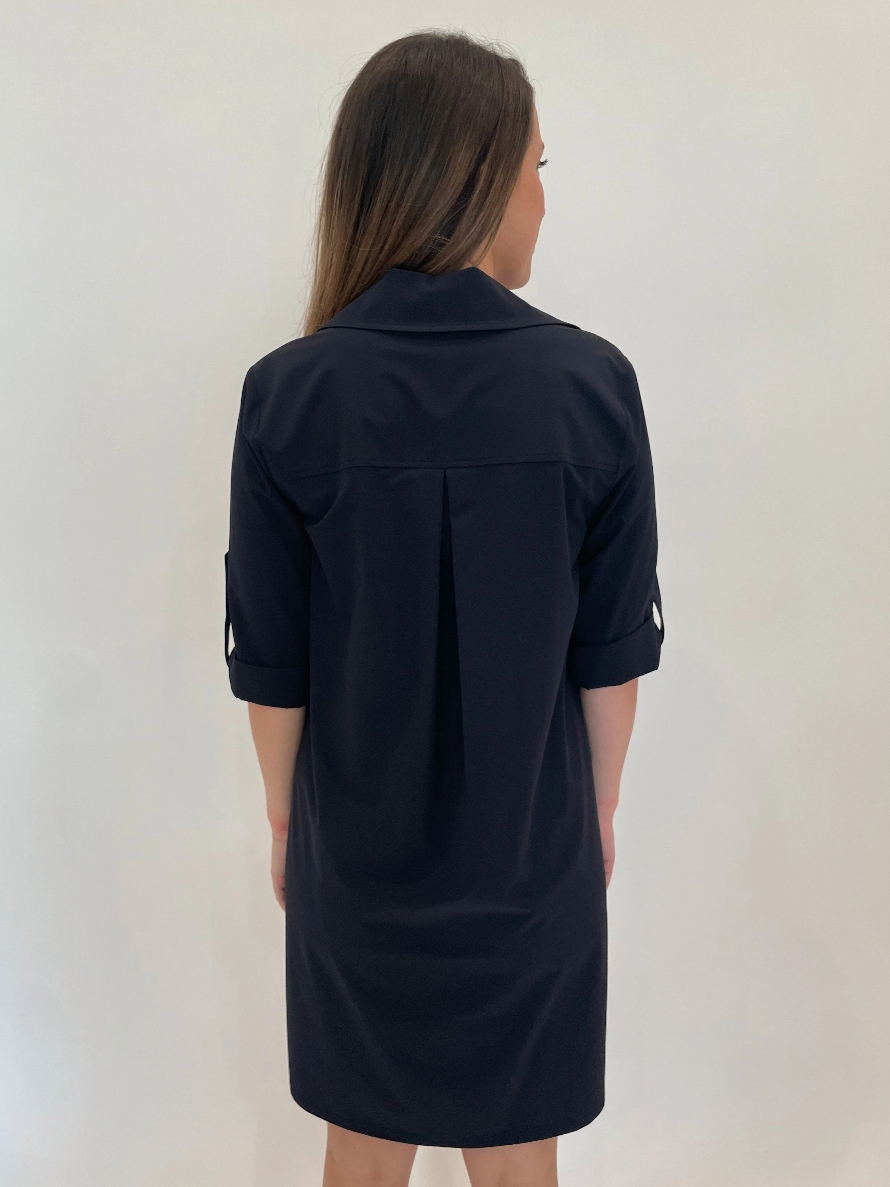 Ryan Tech Dress - Navy Soft Feel