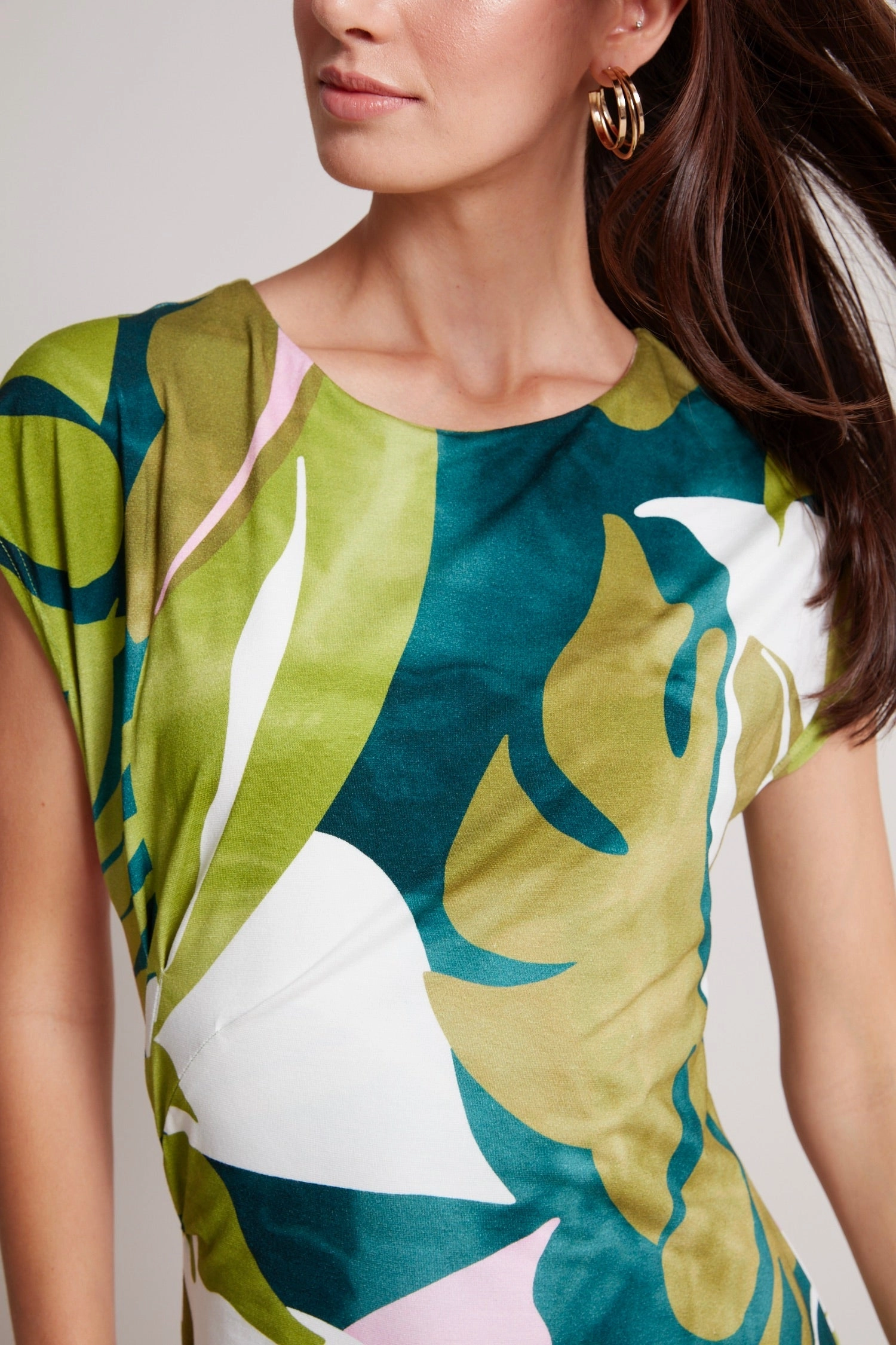 Tammy Bodycon Dress - Green/Pink museum visit