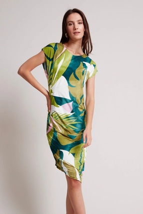 Trend Detail Night Charm Tammy Bodycon Dress - Green/Pink