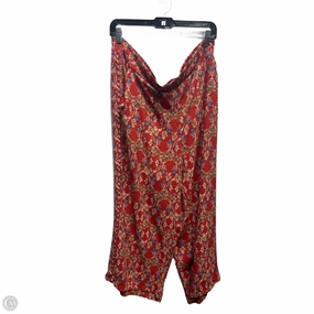 Odor control Pants Wide Leg By Max Studio In Red & Yellow, Size: 1x