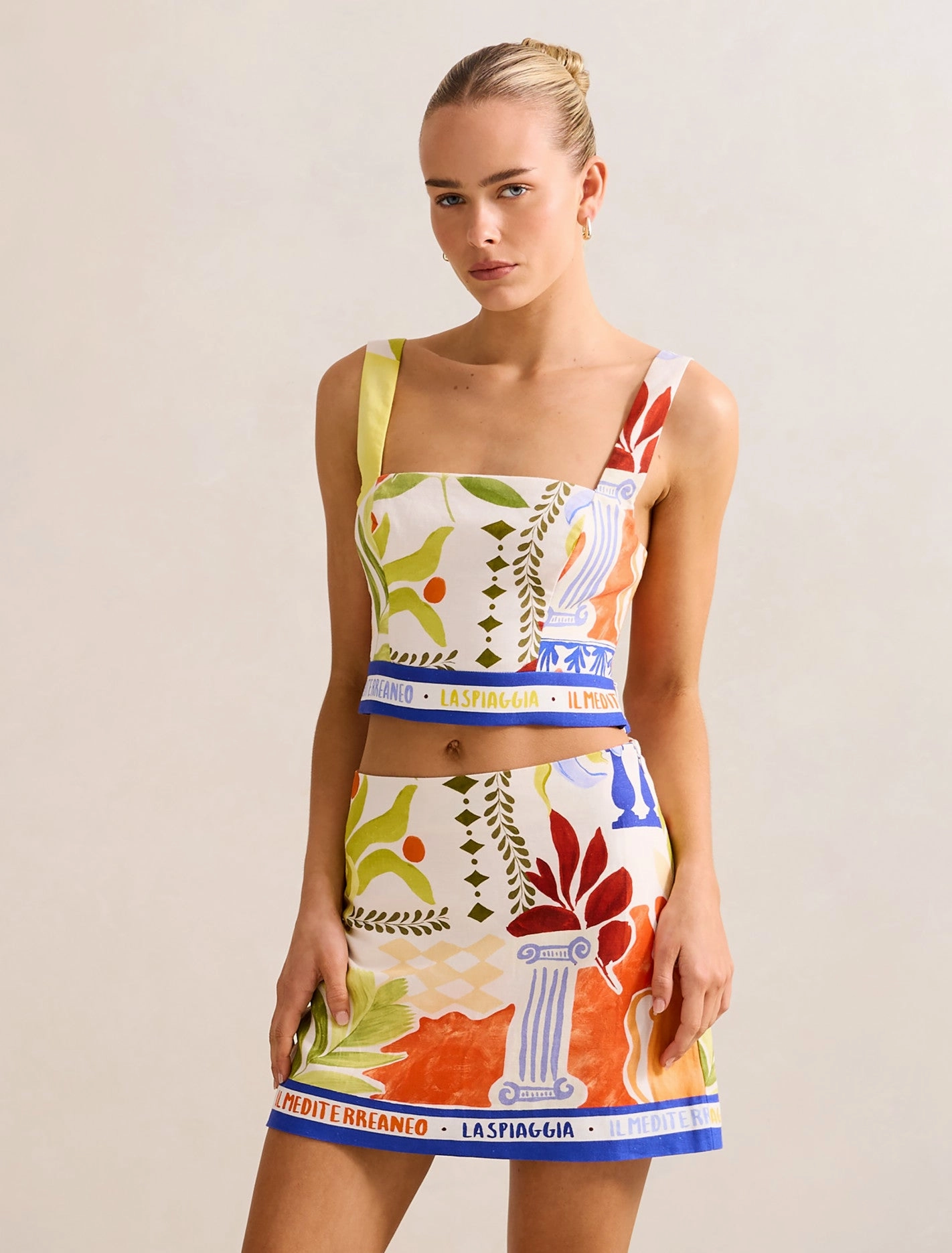 WaterRepellent Finish Recycled Polyester Material Christa Linen Top