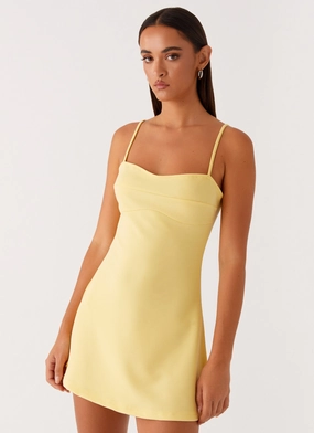 All Look Soft Appeal Cindy Mini Dress - Yellow