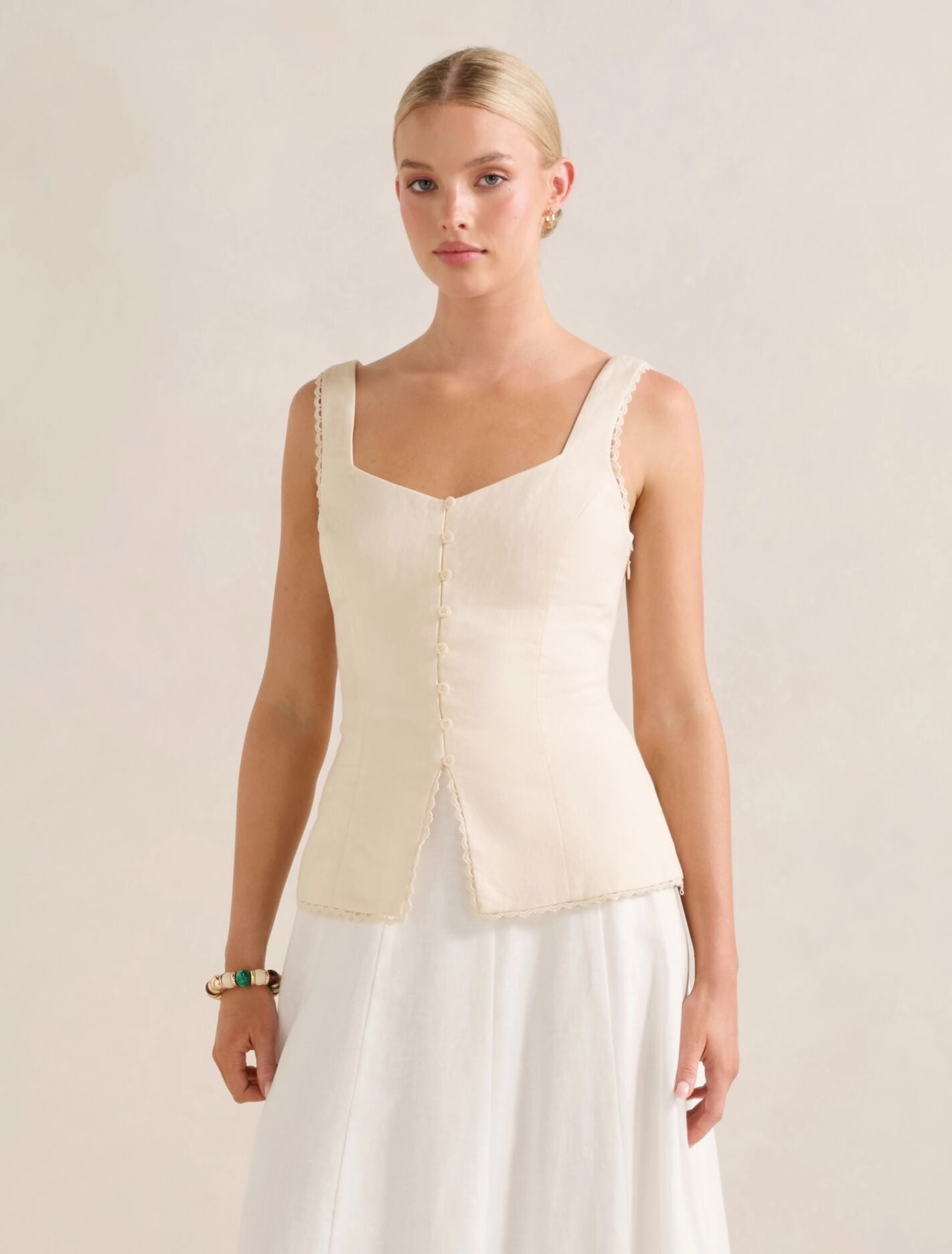 ConvertibleSleeves Classic Polo Cinzia Trim Detail Top