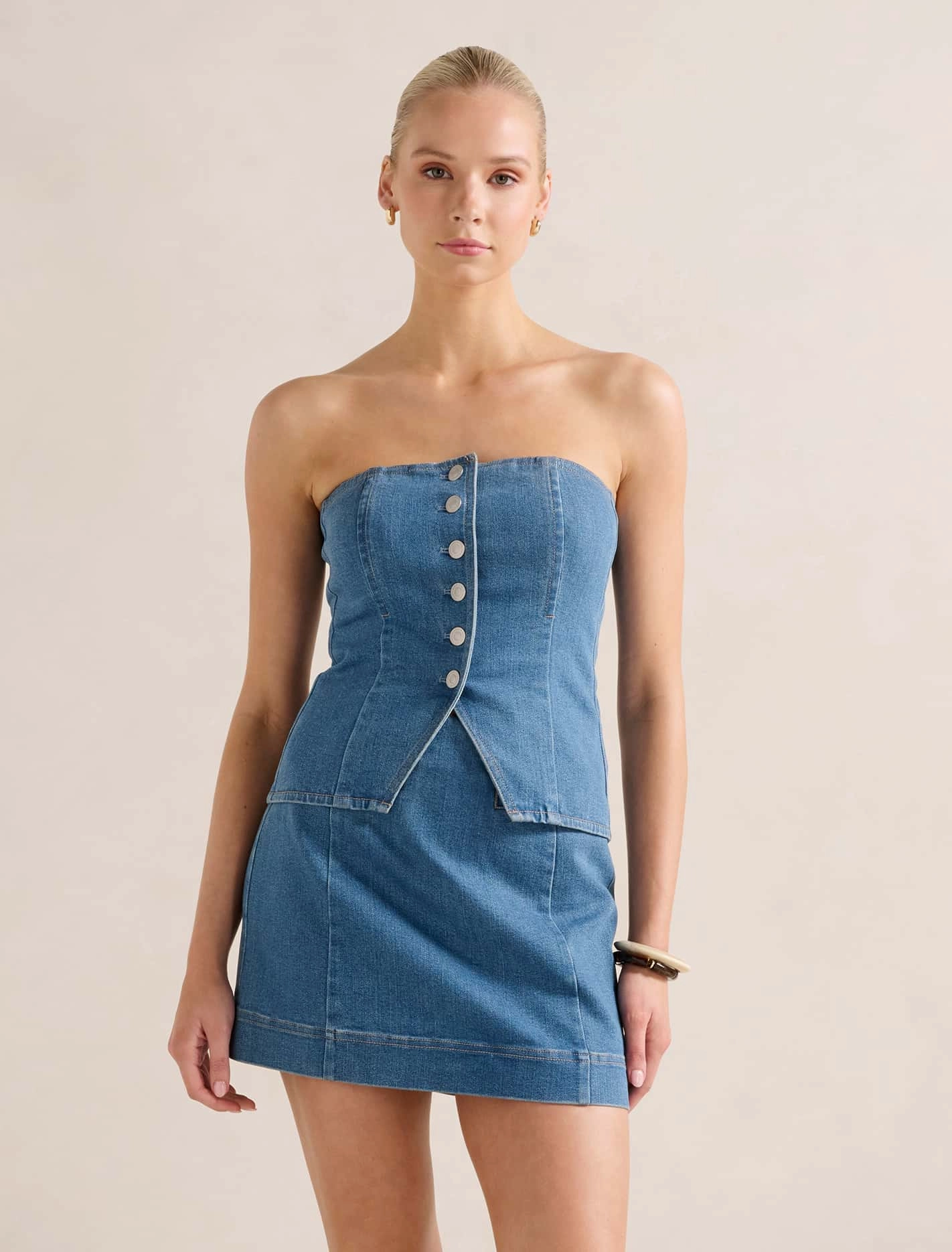 MoistureControl Clarissa Denim Bandeau Top