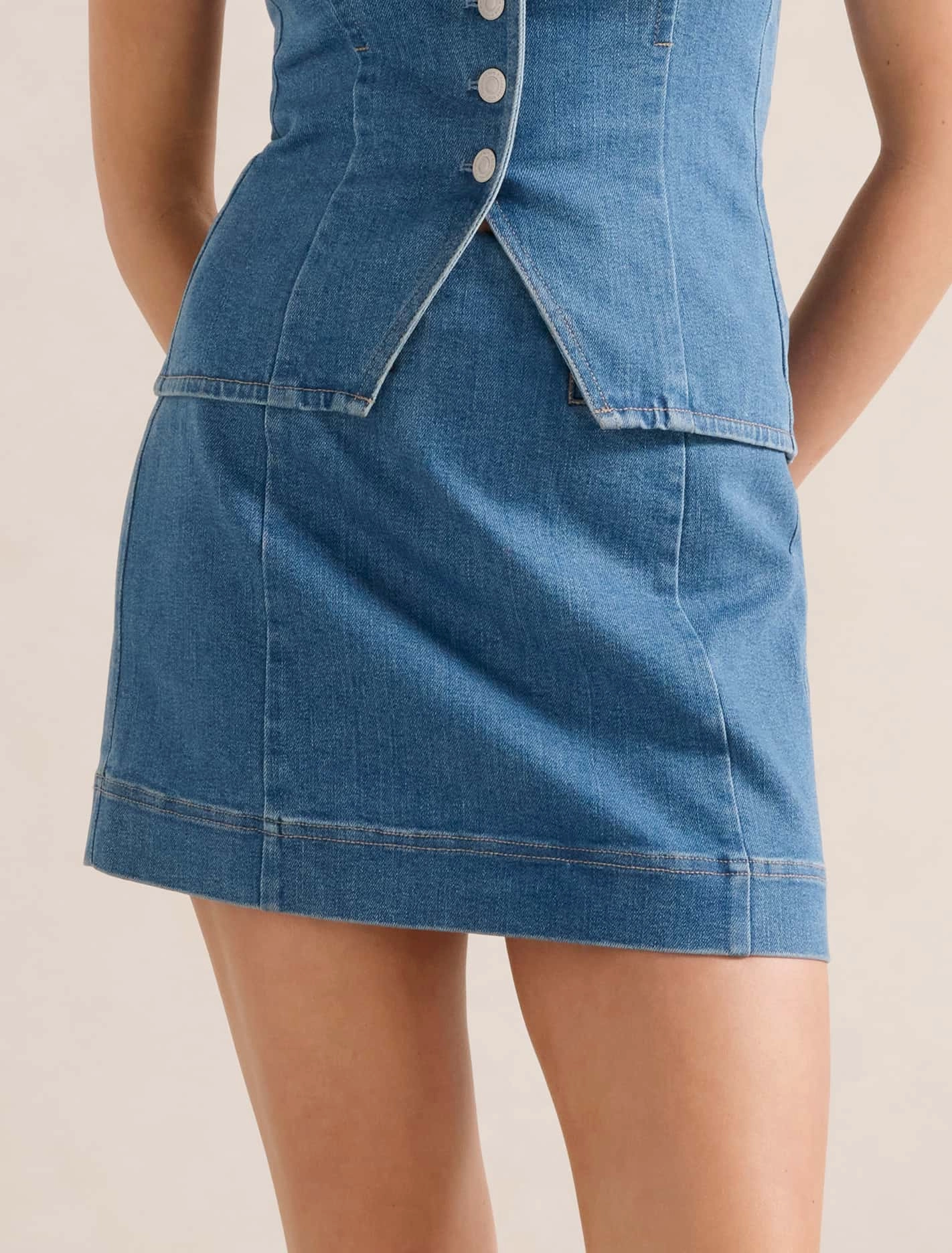Clarissa Denim Skirt Soft Stretch