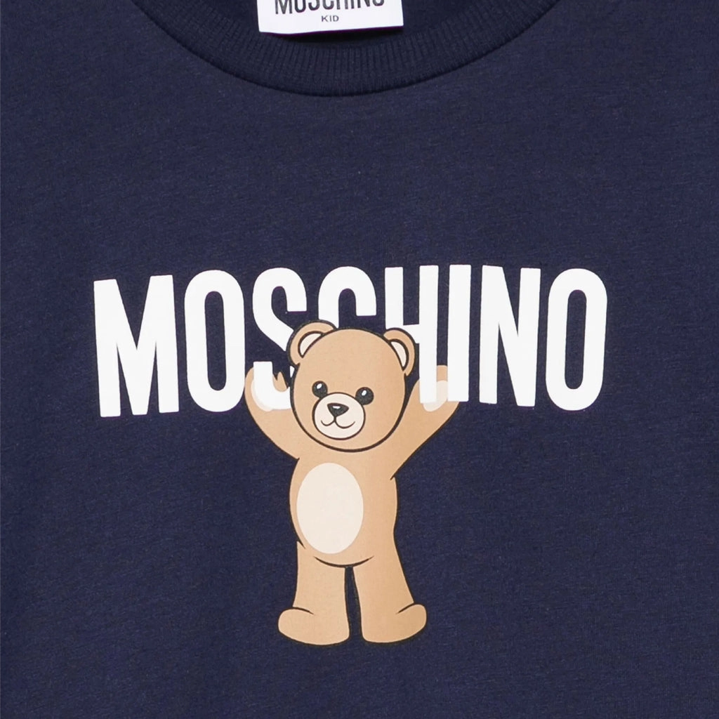 Moschino Kids Teddy Logo Maxi T-shirt Sophisticated Casual
