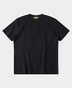 Fashion and Comfort Regular Fit 9.3 oz Jersey Crewneck Tubular T-Shirt - Black