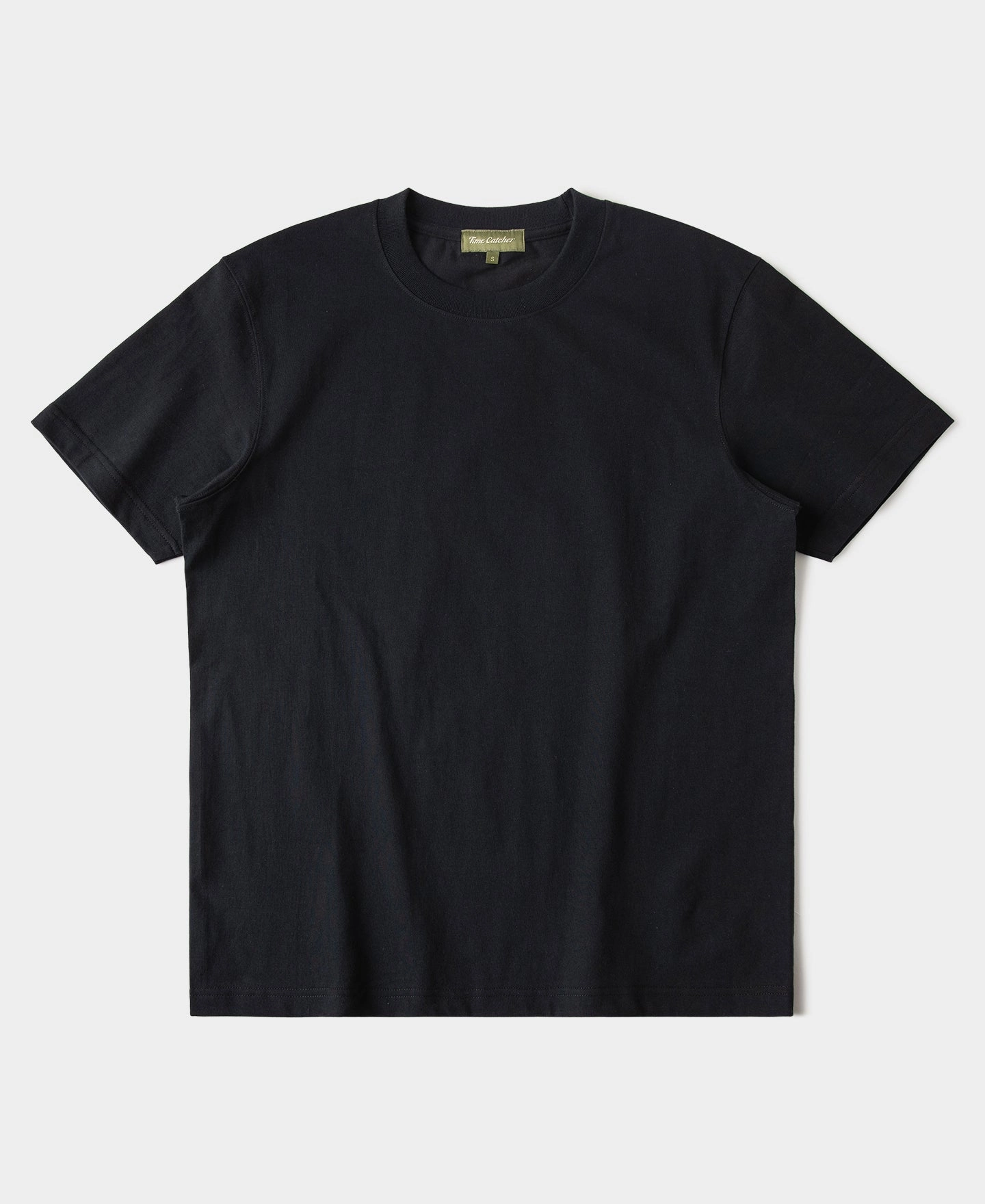 Regular Fit 9.3 oz Jersey Crewneck Tubular T-Shirt - Black casual and comfortable birthday party