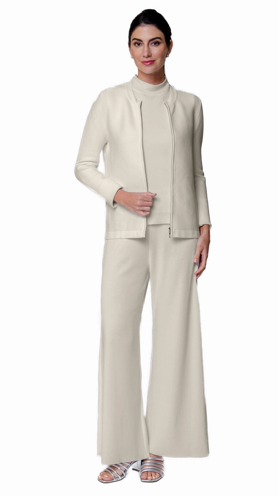 NonIrritatingLining Meg Ripple-Knit Jacket - Beige