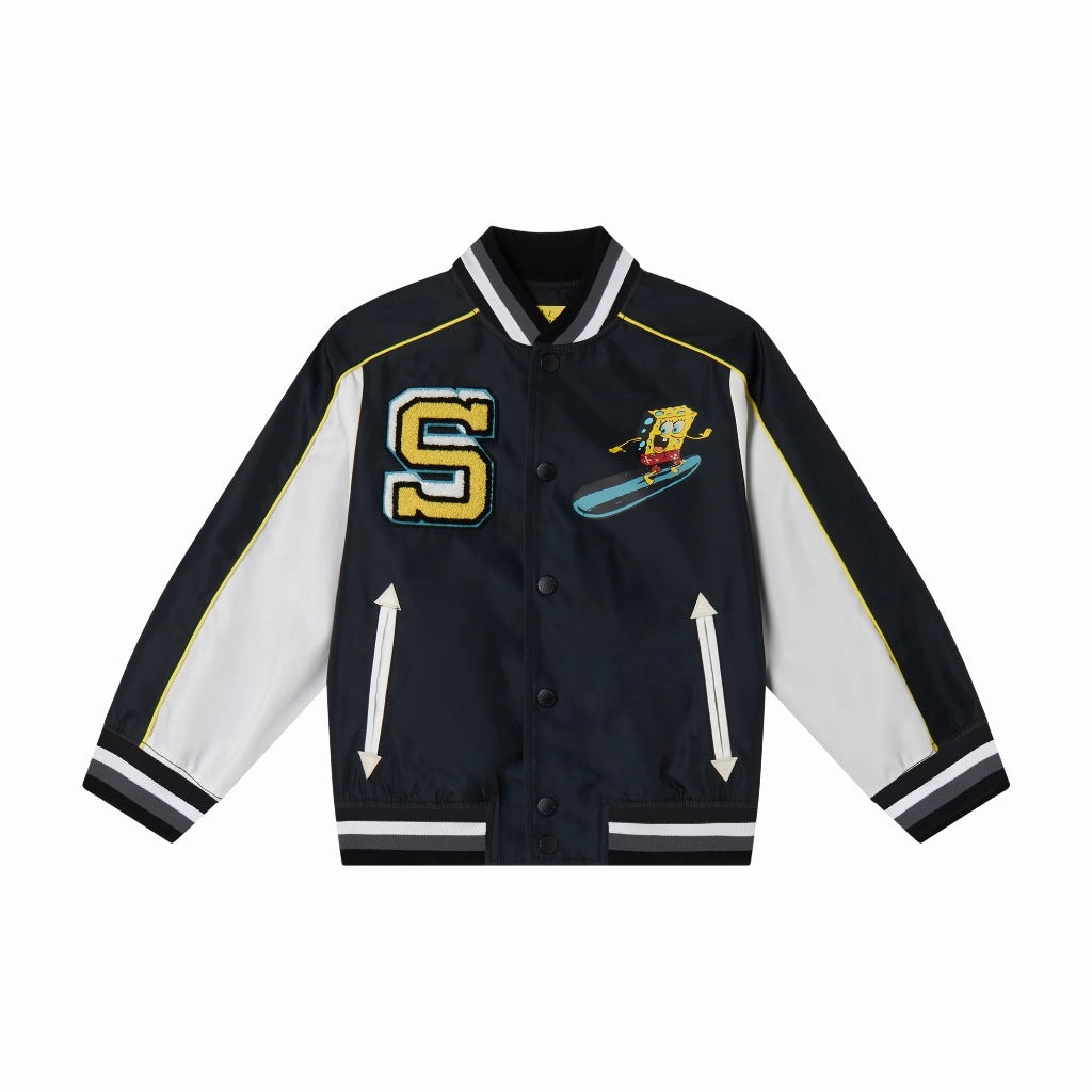 wrinkle free Stella McCartney Kids SpongeBob Varsity Bomber Jacket