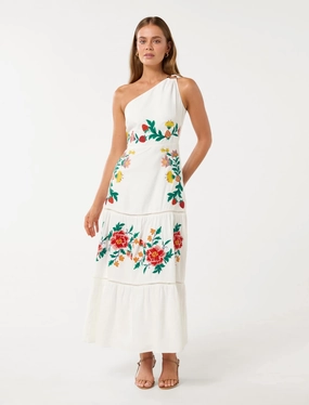 Comfy Fit Ollie One Shoulder Maxi Dress