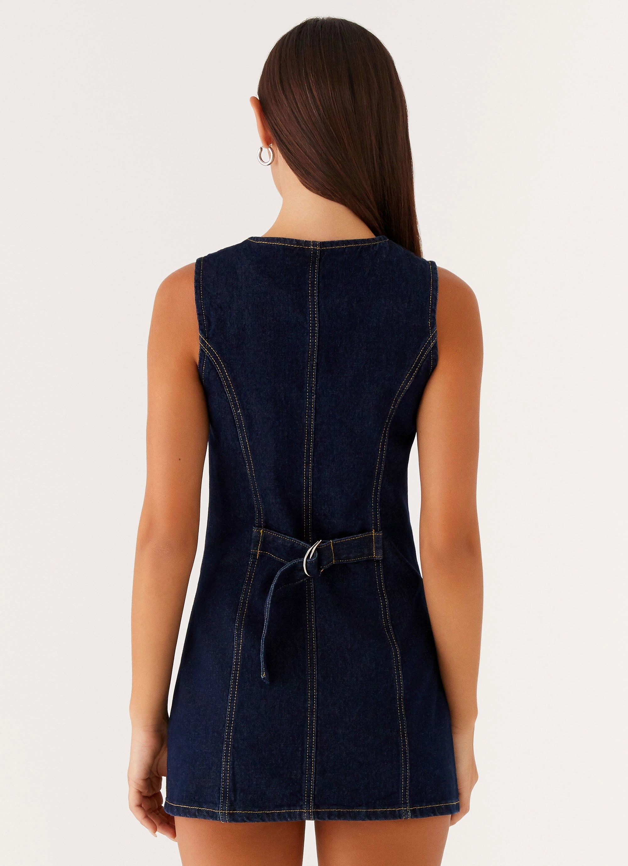 Dolton Mini Dress - Indigo Floating Shape