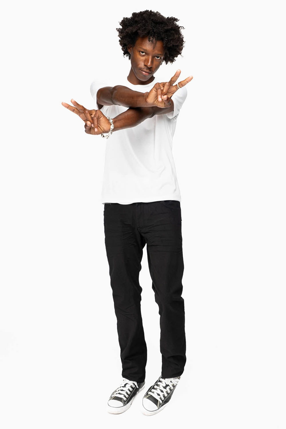 MENS LIMITED EDITION FLAP POCKET SLIM JEANS IN PURE BLK WASH WITH CRYSTALS Versatile Relaxed Style