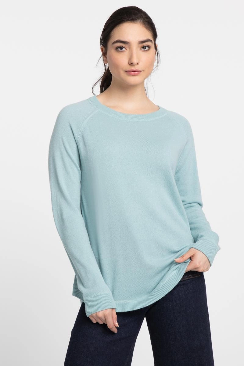 Layered Design Tailored Silhouette Round Hem Sweatshirt