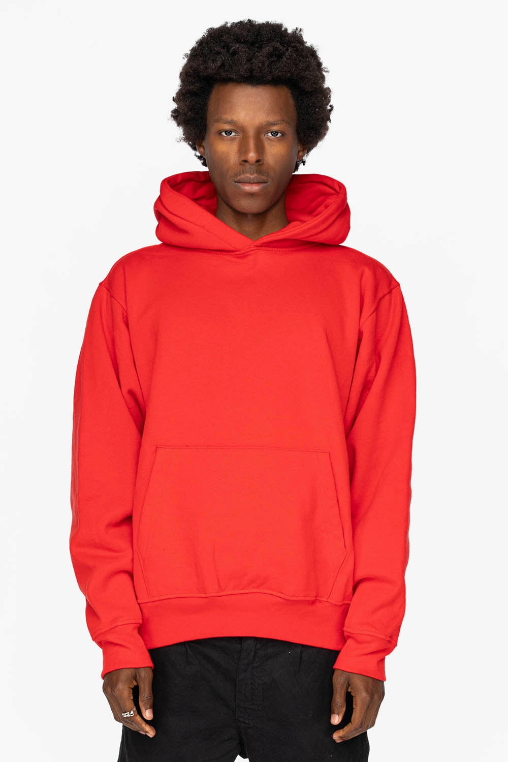 Effortless Style Eco Friendly ROBIN??S HEAVY WEIGHT NATIVE AMERICAN CHIEF PULLOVER HOODIE IN RED
