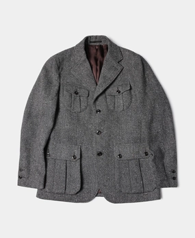 Weather Fit Casual Fit Silhouette Coloured Speckle Tweed Safari Jacket