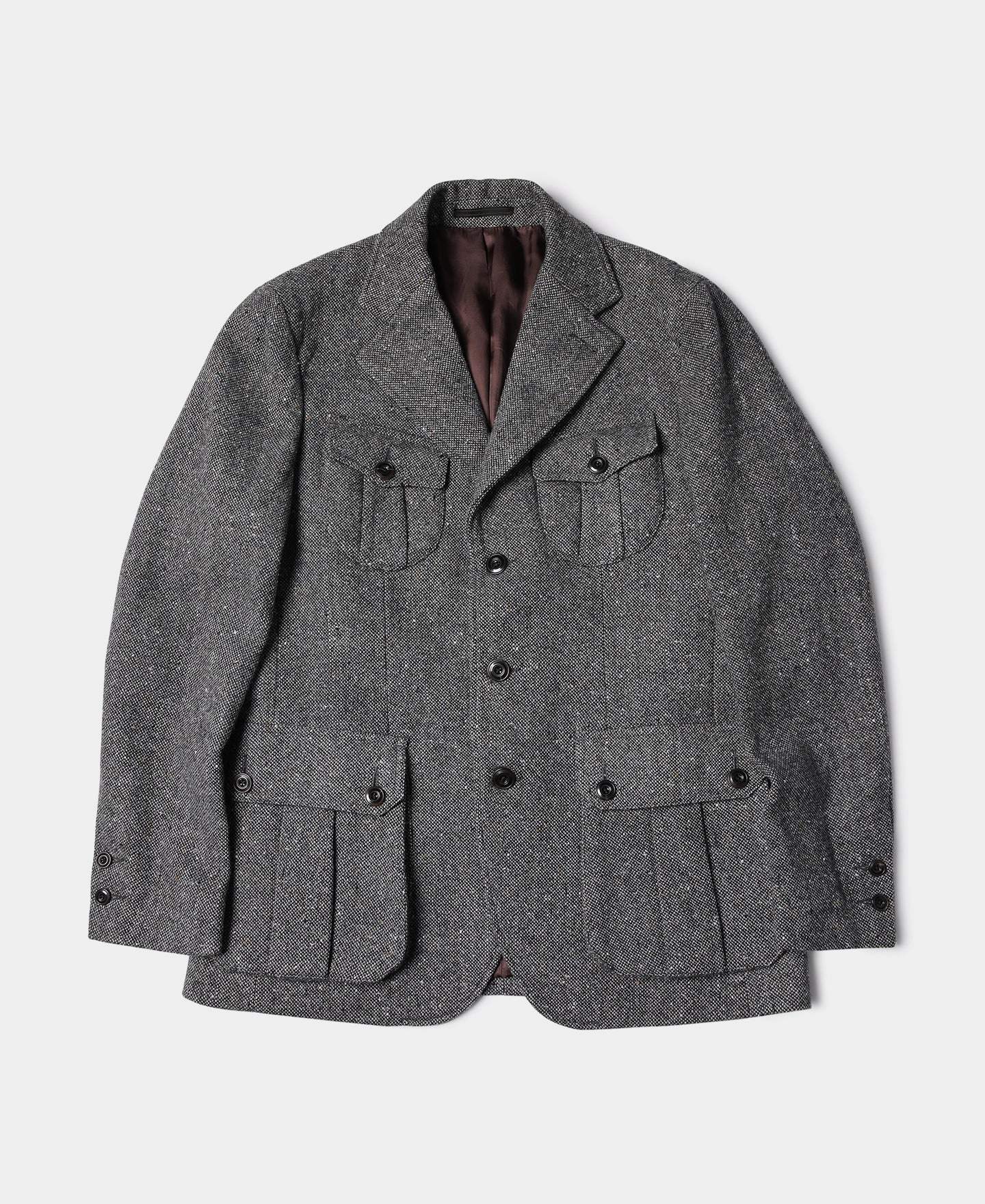 Coloured Speckle Tweed Safari Jacket Soft Shell