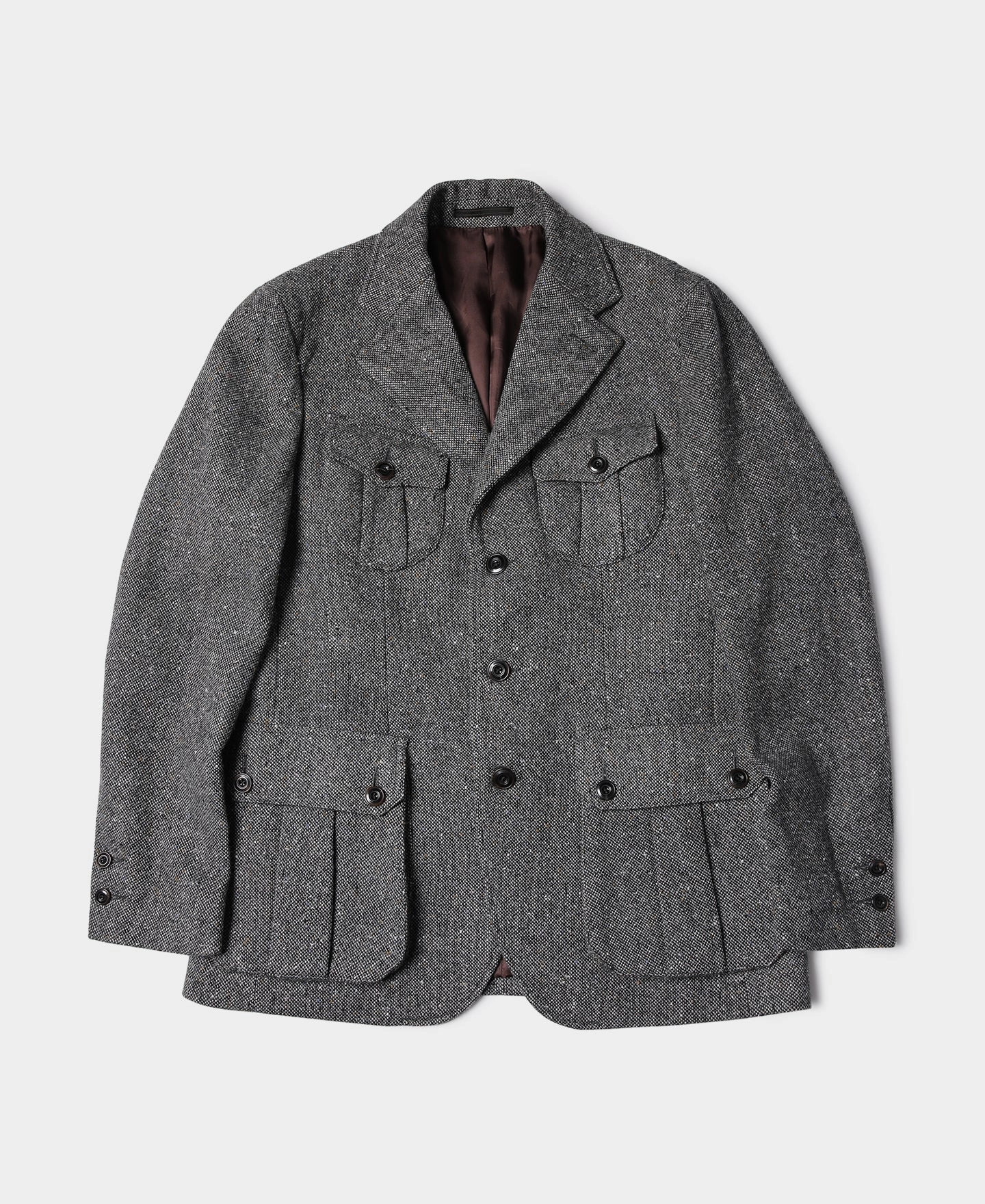 Seam Sealed Technology TearResistantOuter Coloured Speckle Tweed Safari Jacket