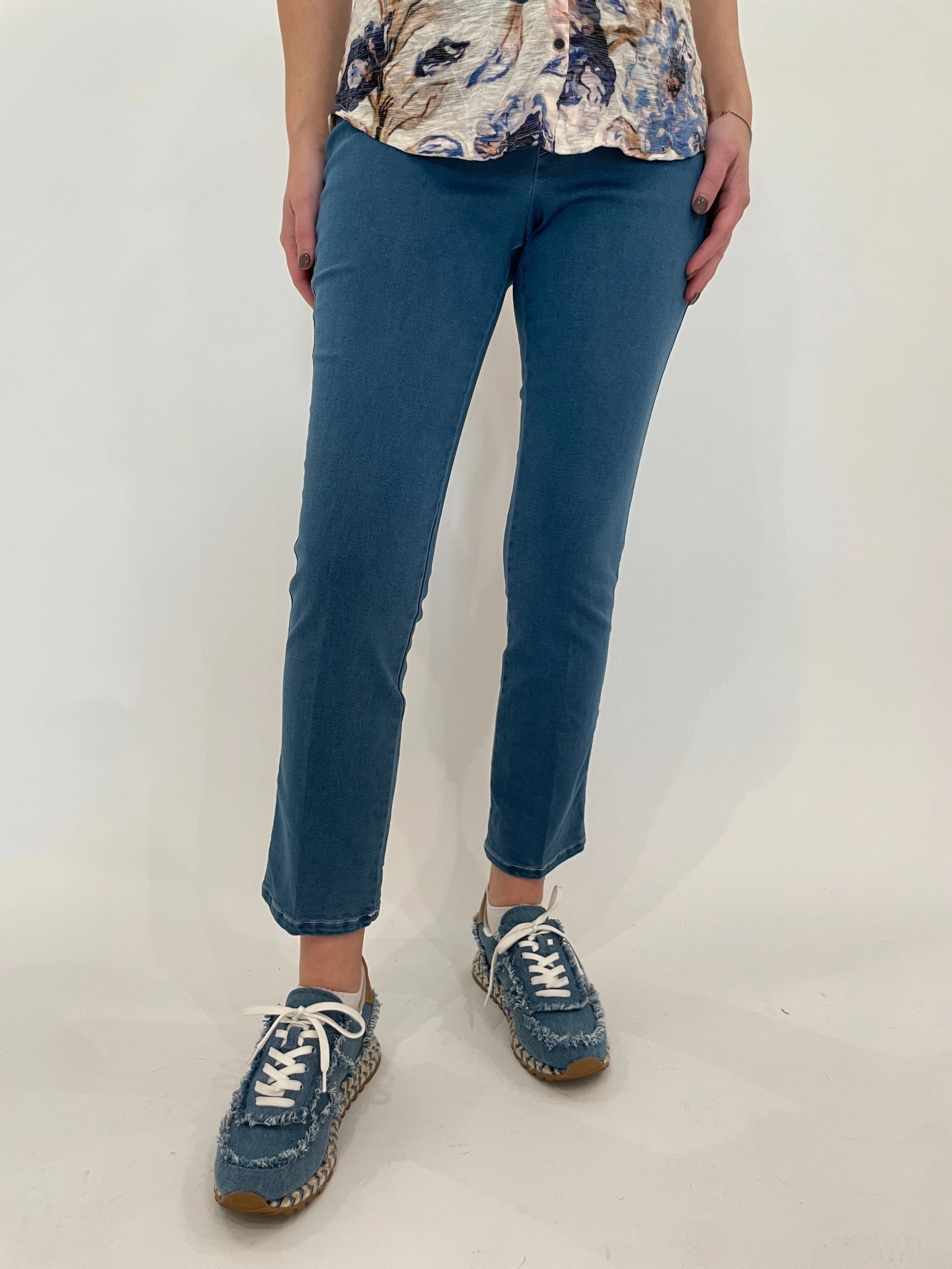 All Purpose Flexible Look Joey Crop Jeans - Denim