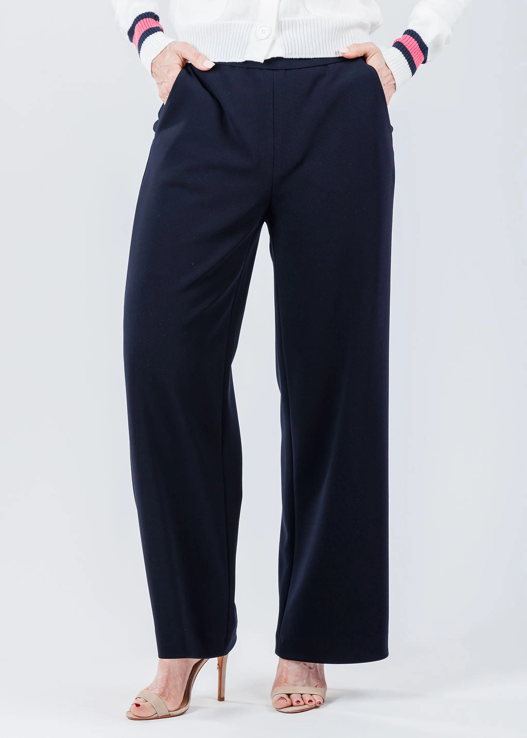 Day-to-Day Wear Ripstop Reinforcement Sally 7/8 High Tech Jersey Pants - Marine