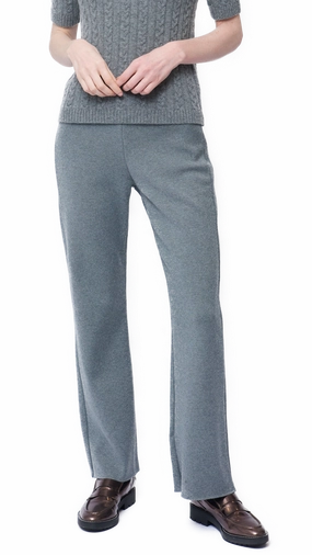 Perfect Length Monique Milano-Knit Boot Leg  Pants - Gray