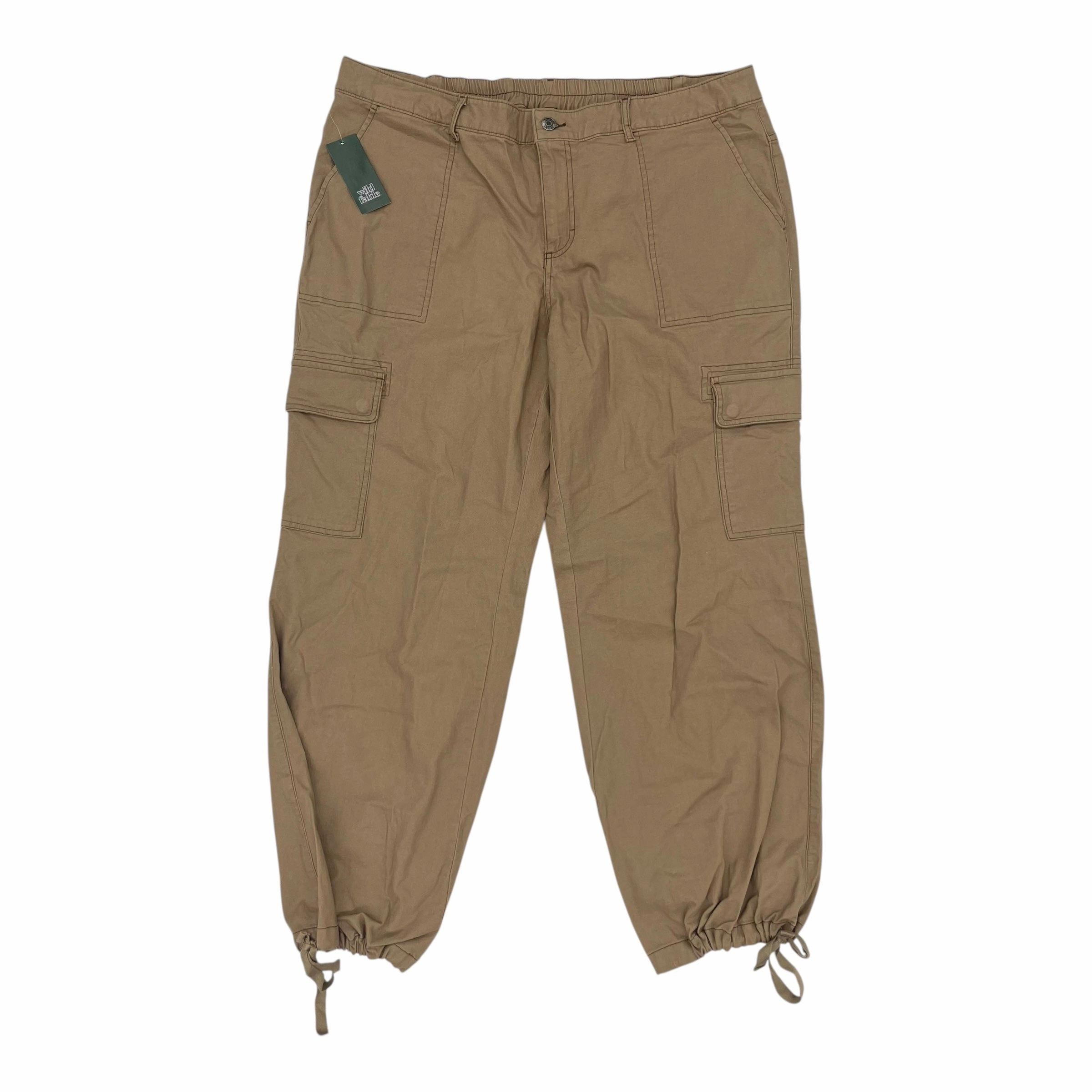 Lightweight Layer Pants Cargo & Utility By Wild Fable In Tan, Size:1X